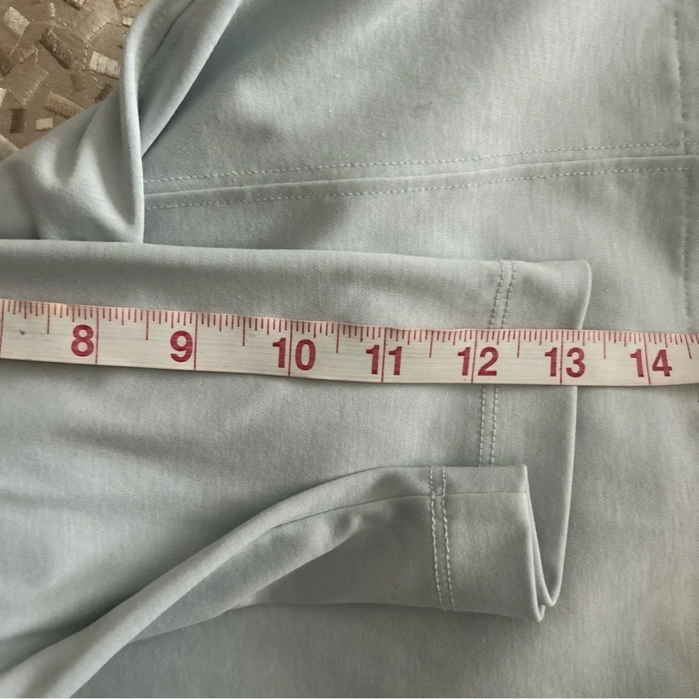 Rebecca Taylor Top Refined Tee Glacier Blue Women Sz L Euc - Picture 11 of 11